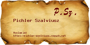 Pichler Szalviusz névjegykártya